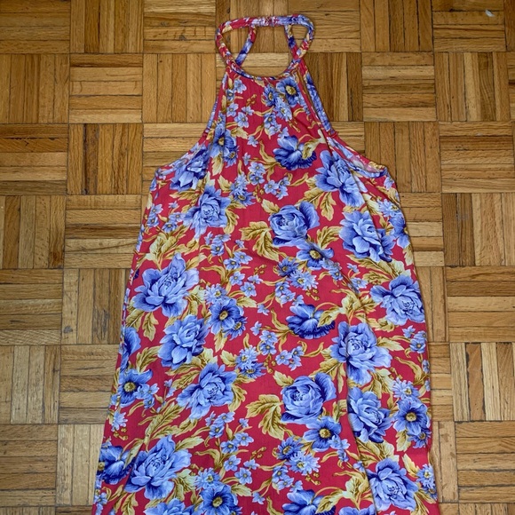 NEW FUNKY FLORAL SLEEVELESS FLORAL DRESS SUNDRESS BIG FLOWER PATTERN DRESS - Picture 2 of 14